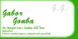 gabor gomba business card
